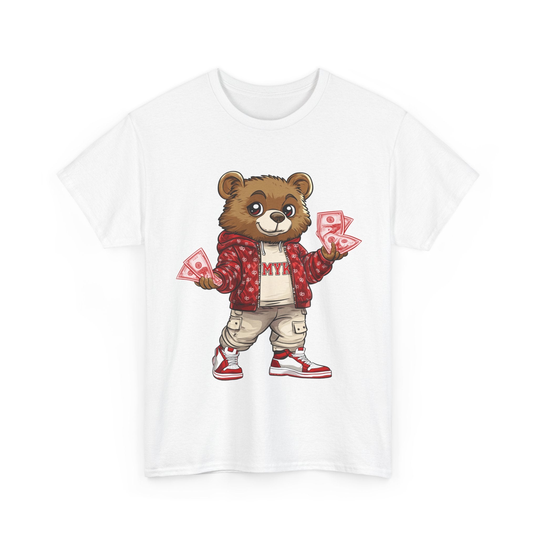 Chicago 1S Lost And Found MYK Cash Cannon Bear Unisex Heavy Cotton T-Shirt