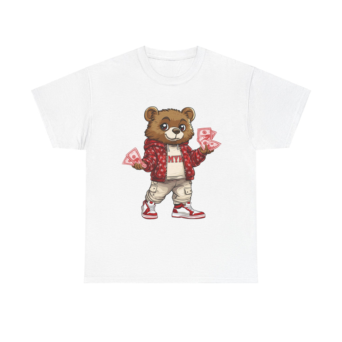 Chicago 1S Lost And Found MYK Cash Cannon Bear Unisex Heavy Cotton T-Shirt