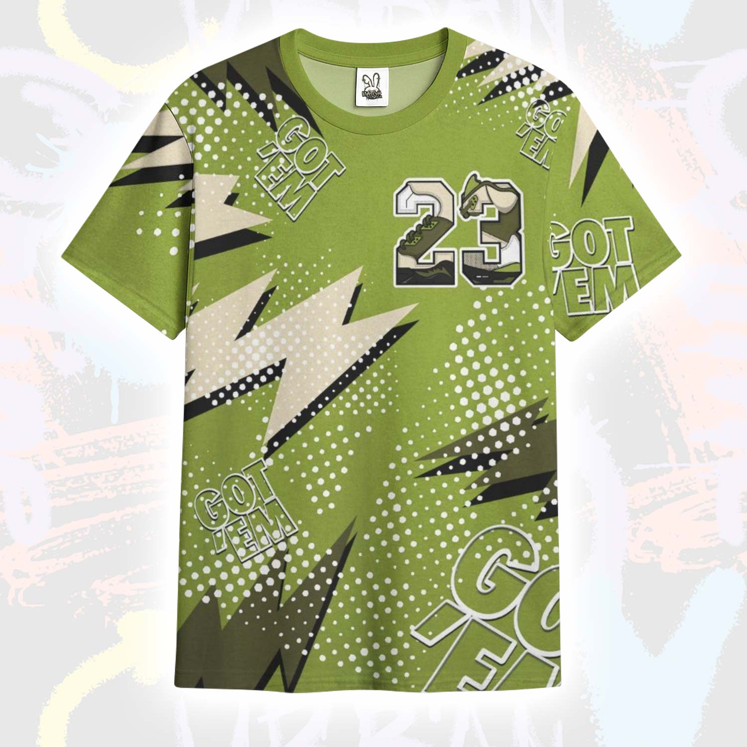 Custom Name Number 23 SB Dunk Low Asparagus T-Shirt