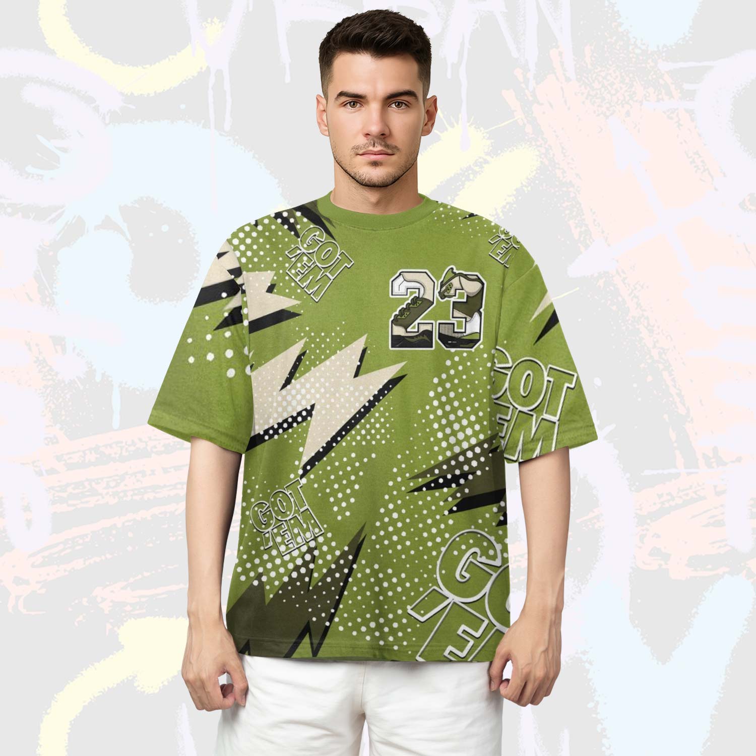 Custom Name Number 23 SB Dunk Low Asparagus T-Shirt