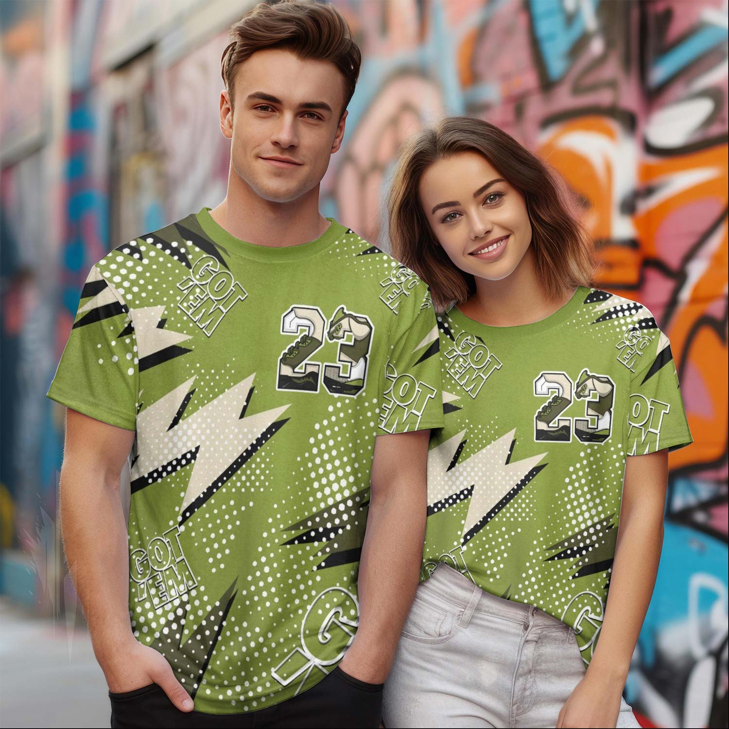 Custom Name Number 23 SB Dunk Low Asparagus T-Shirt