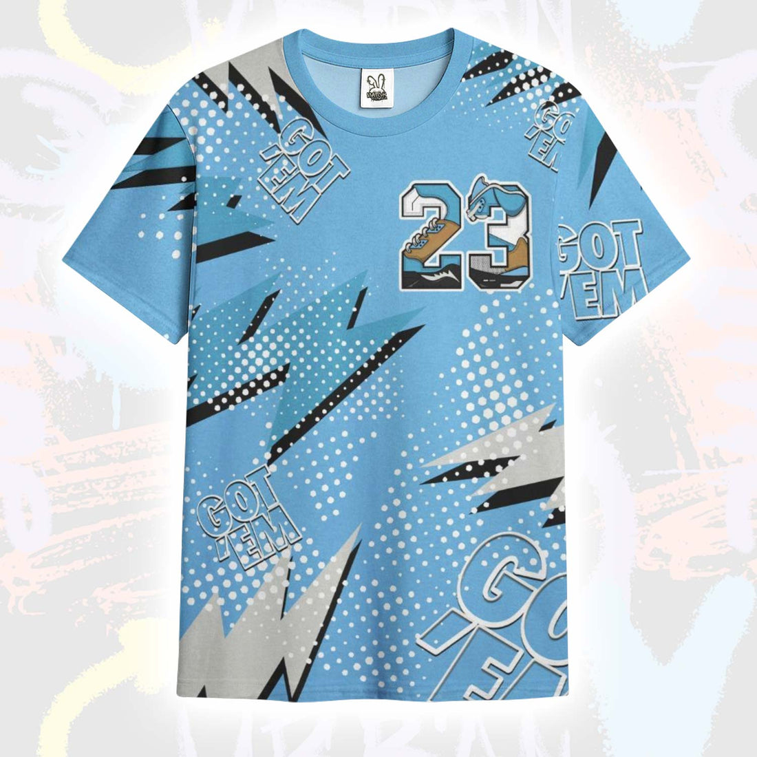 Custom Name Number 23 SB Dunk Low University Blue T-Shirt