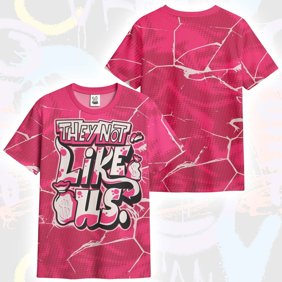 Dislike Us Graphic A'One Pink Aura T-Shirt