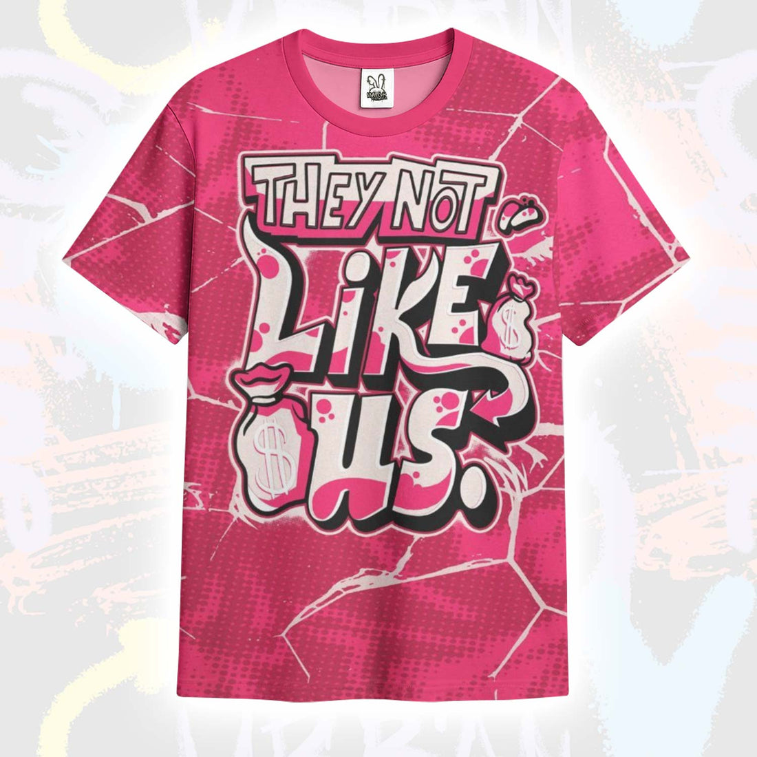 Dislike Us Graphic A'One Pink Aura T-Shirt
