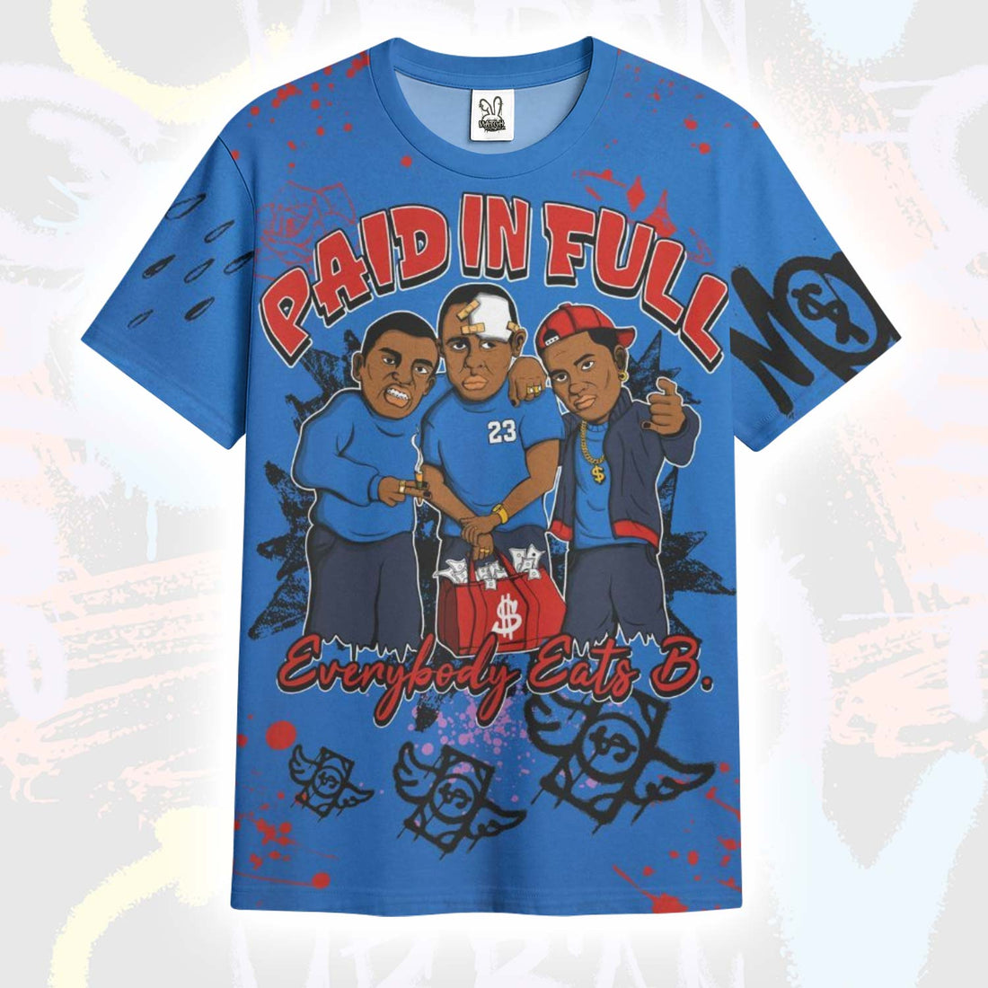 Everybody Paid In Full Crayon Kobe 6 Game Royal T-Shirt
