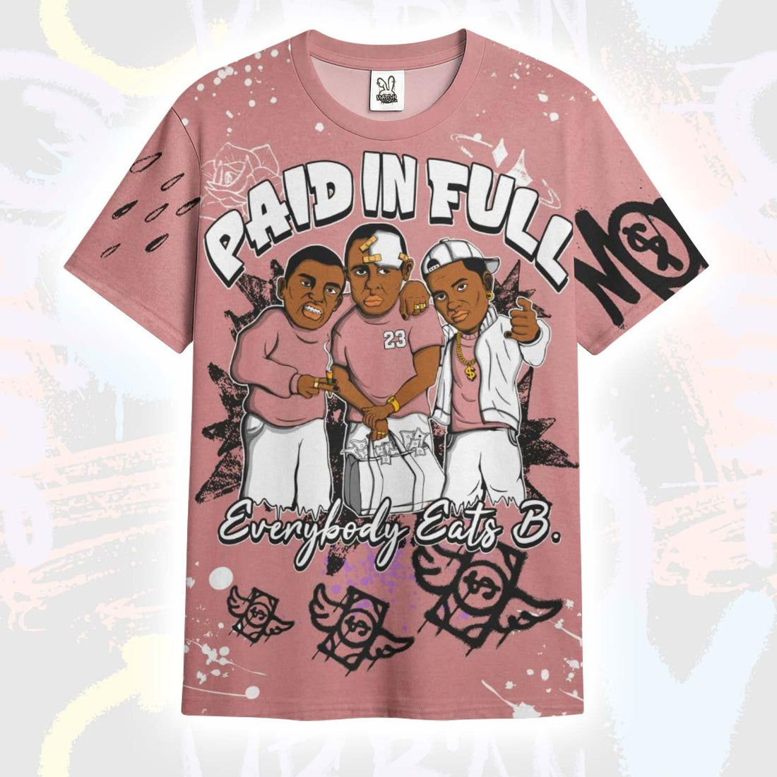 Everybody Paid In Full Crayon Low OG Rust Pink 1s T-Shirt