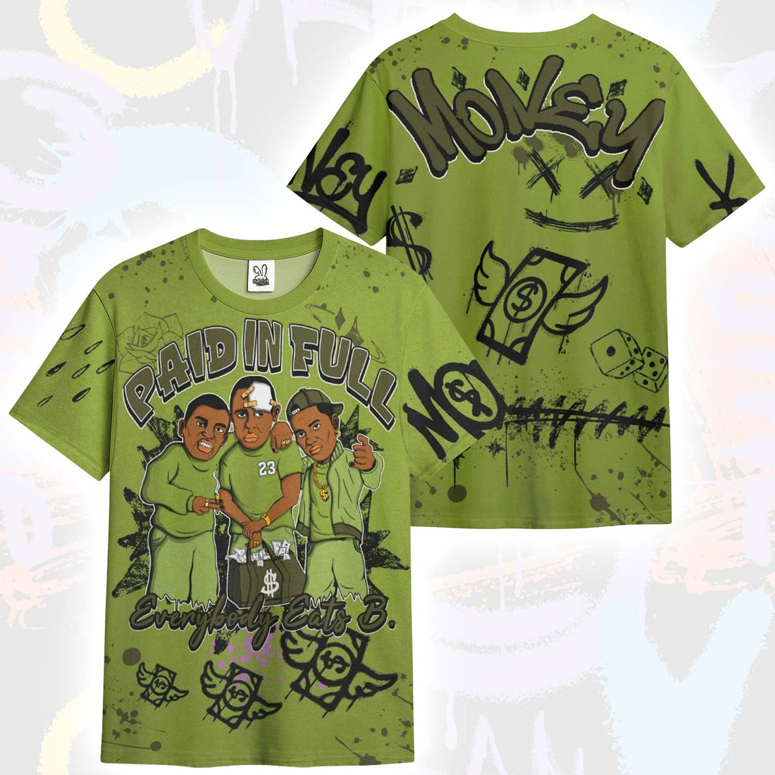 Everybody Paid In Full Crayon SB Dunk Low Asparagus T-Shirt
