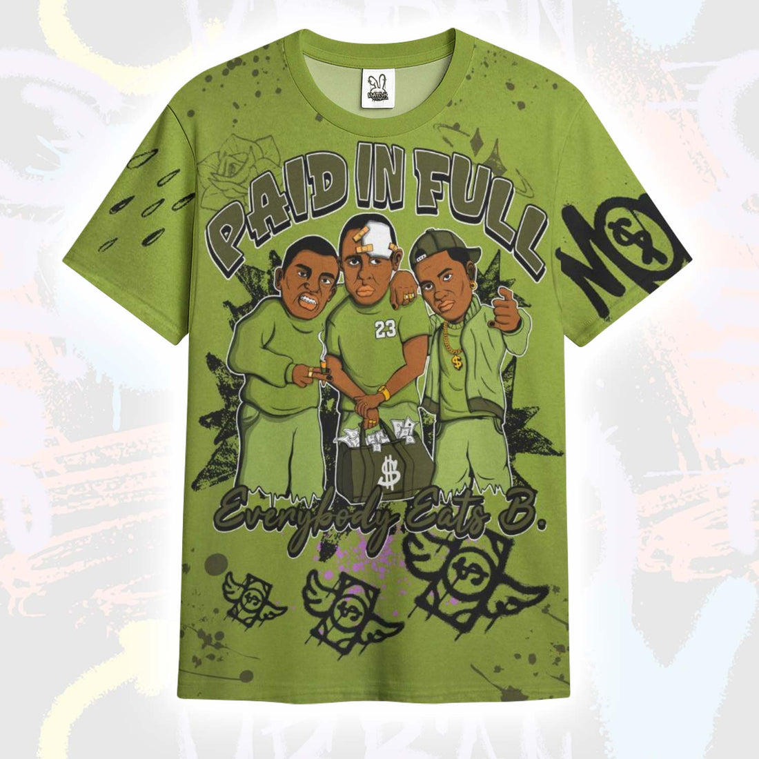 Everybody Paid In Full Crayon SB Dunk Low Asparagus T-Shirt