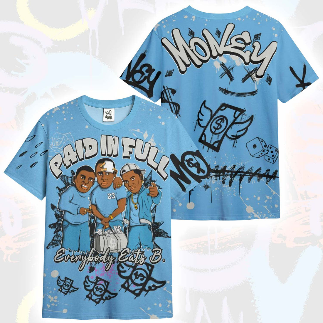 Everybody Paid In Full Crayon SB Dunk Low University Blue T-Shirt