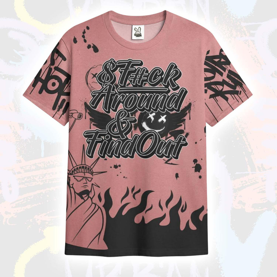 Graphic Fck Around Find Out Low OG Rust Pink 1s T-Shirt