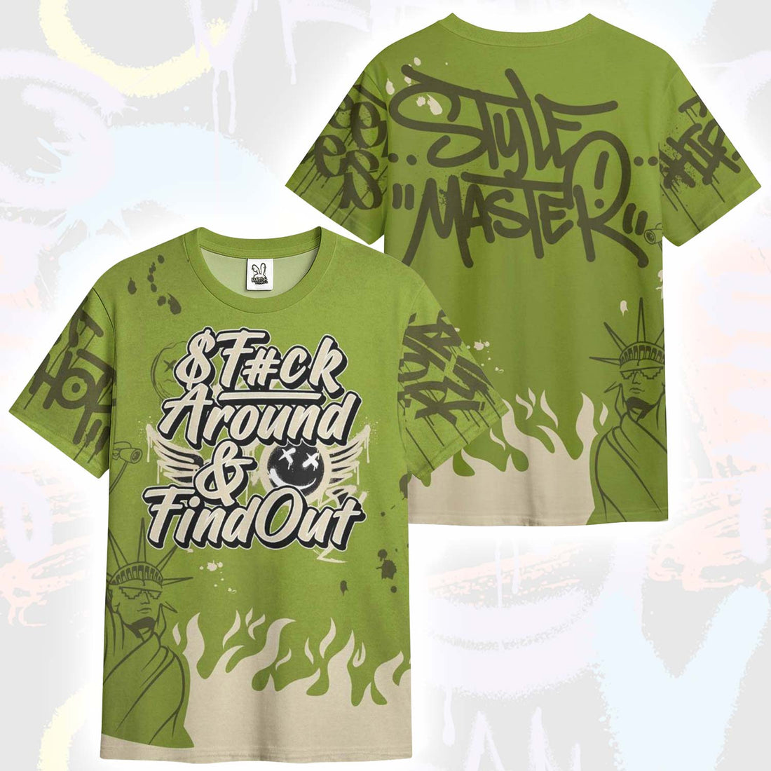 Graphic Fck Around Find Out SB Dunk Low Asparagus T-Shirt