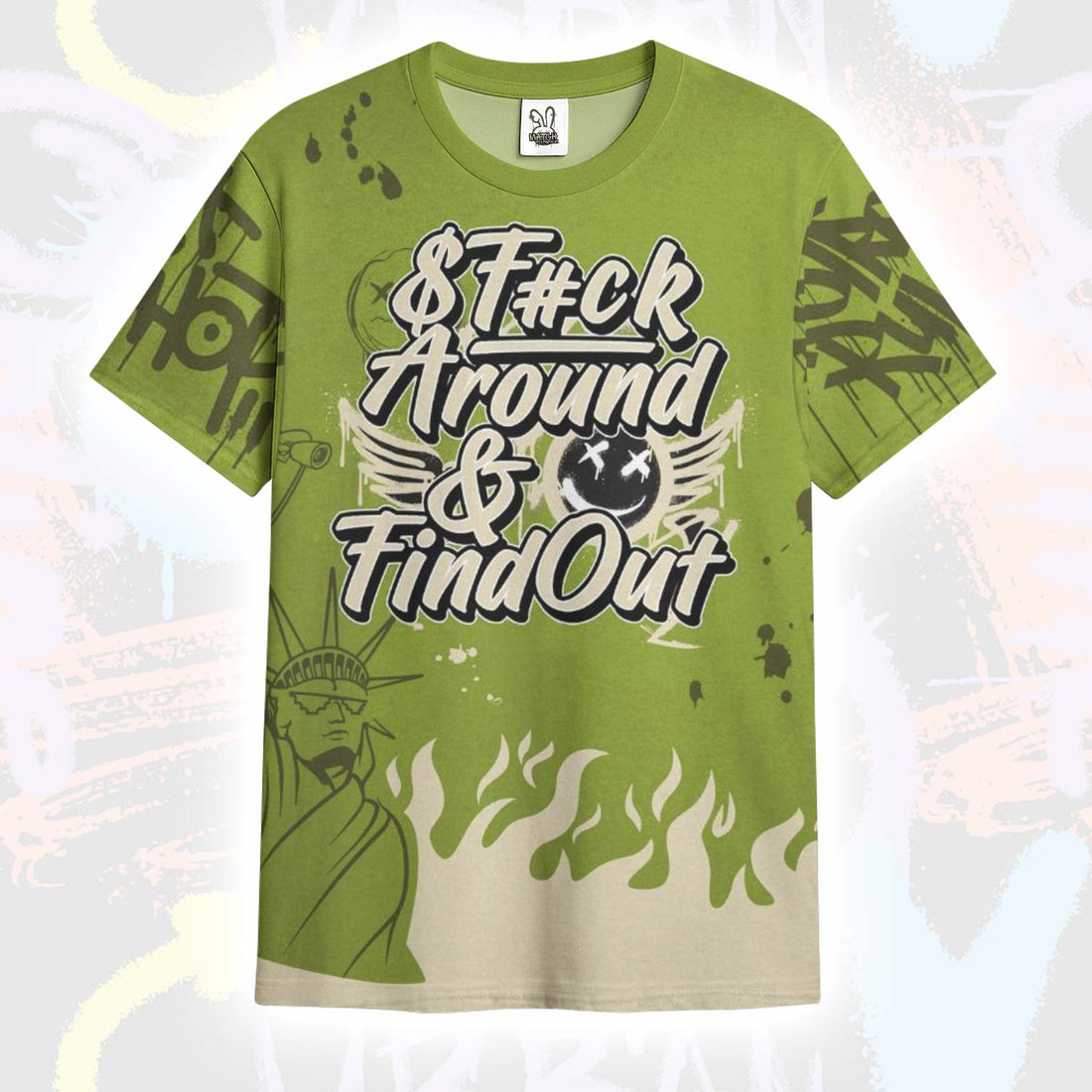 Graphic Fck Around Find Out SB Dunk Low Asparagus T-Shirt