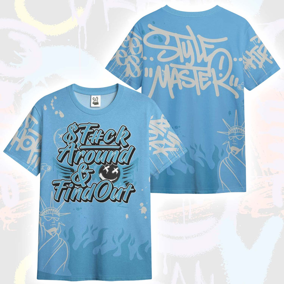 Graphic Fck Around Find Out SB Dunk Low University Blue T-Shirt