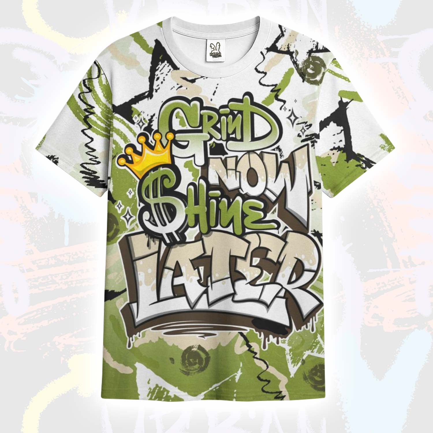 Grind Shine Later Drip SB Dunk Low Asparagus T-Shirt