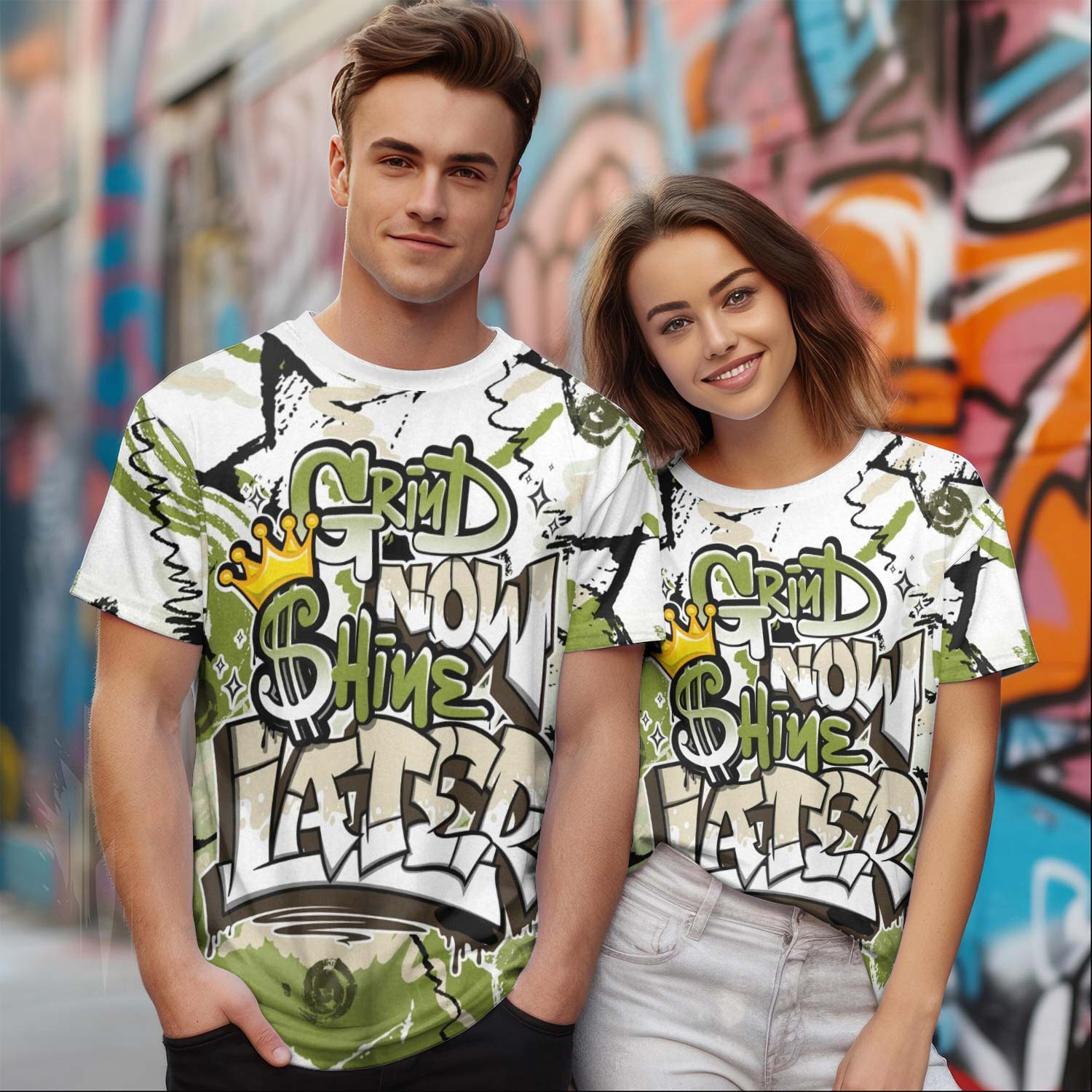 Grind Shine Later Drip SB Dunk Low Asparagus T-Shirt