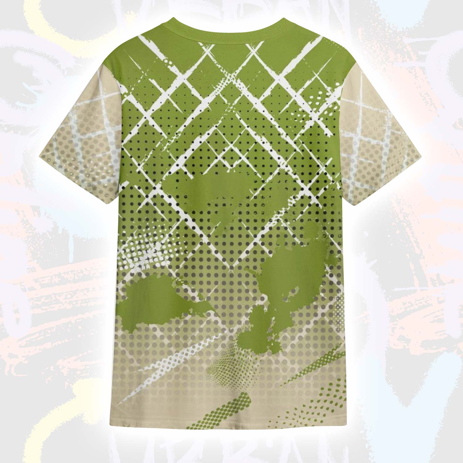 Halftone Stand Business Dripping SB Dunk Low Asparagus T-Shirt