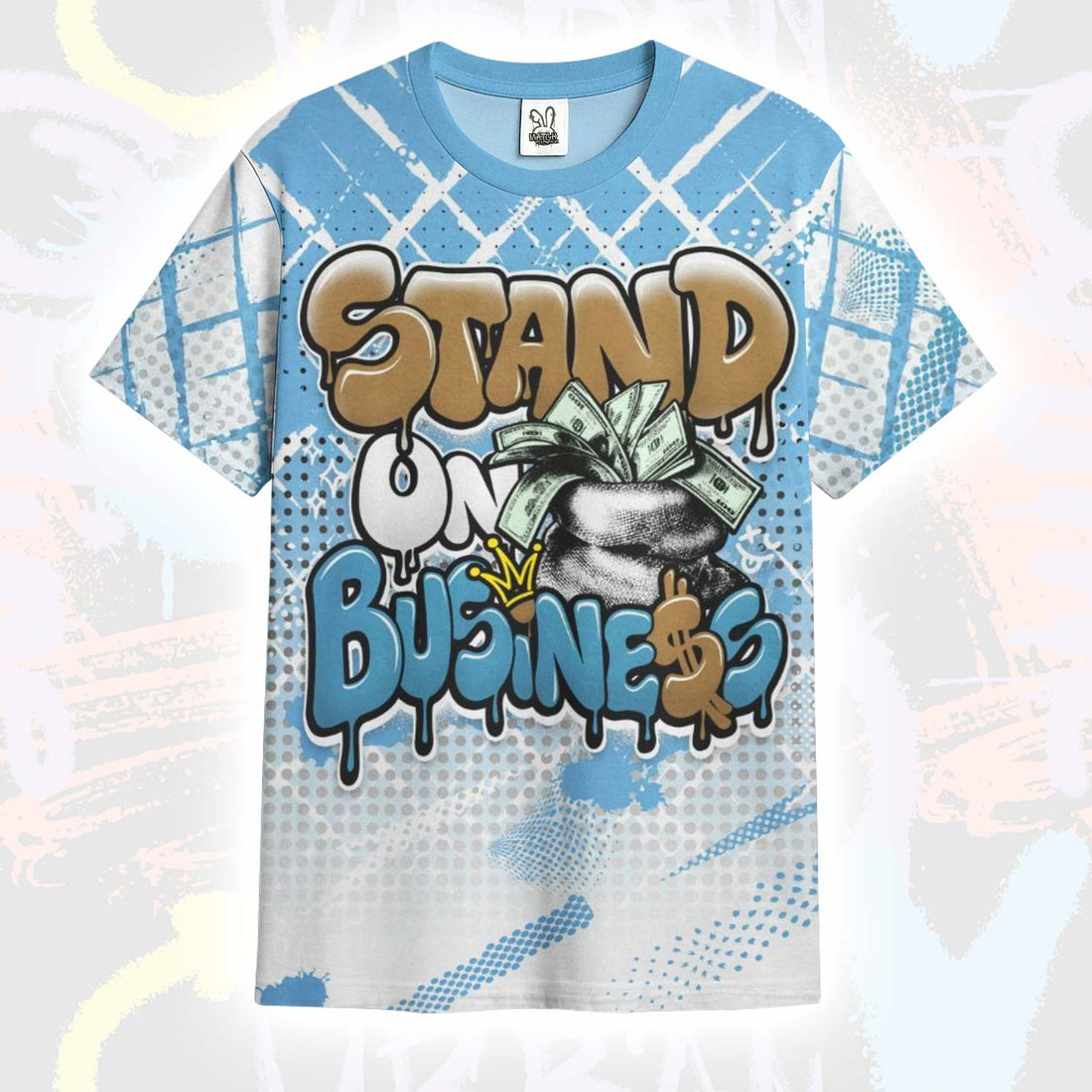 Halftone Stand Business Dripping SB Dunk Low University Blue T-Shirt