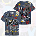 Happy Love Beats Graffiti Streetwear Diffused Blue 3s T-Shirt