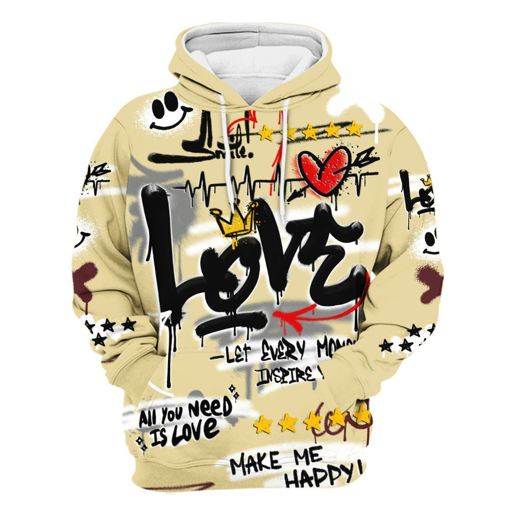 Happy Love Beats Graffiti Women Phantom 12s Hoodie & Zip Hoodie