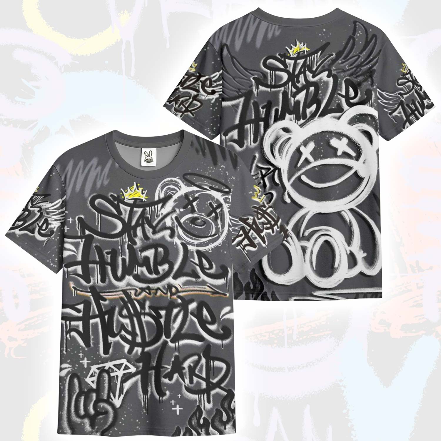 Humble Drip Streetwear Graffity Fear 4s T-Shirt
