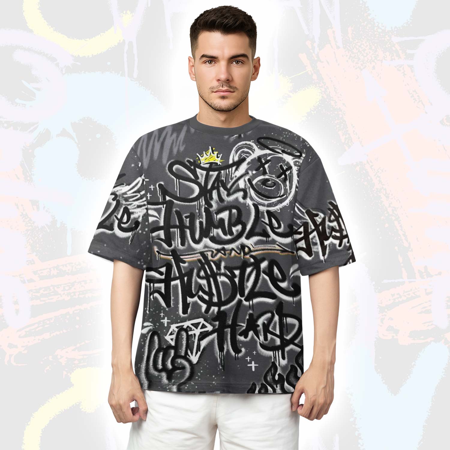 Humble Drip Streetwear Graffity Fear 4s T-Shirt