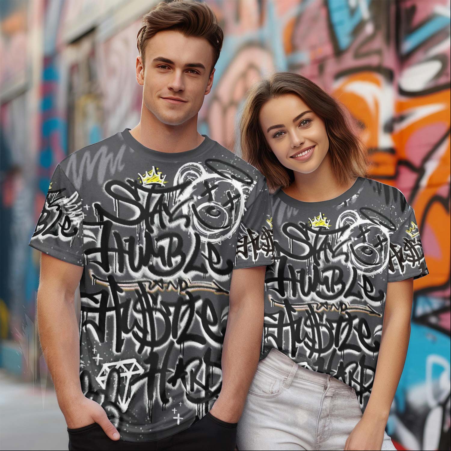 Humble Drip Streetwear Graffity Fear 4s T-Shirt