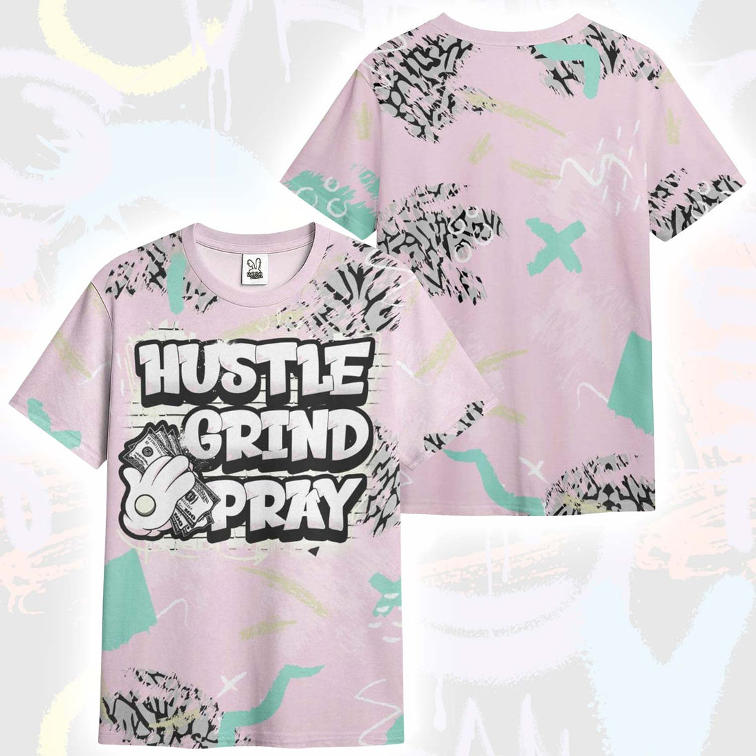 Hustle Grind Pray Retro Easter 5s T-Shirt