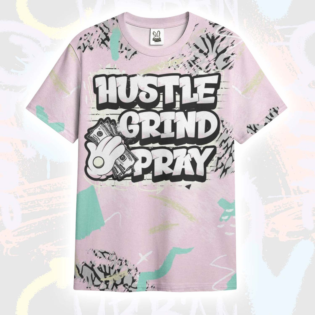 Hustle Grind Pray Retro Easter 5s T-Shirt