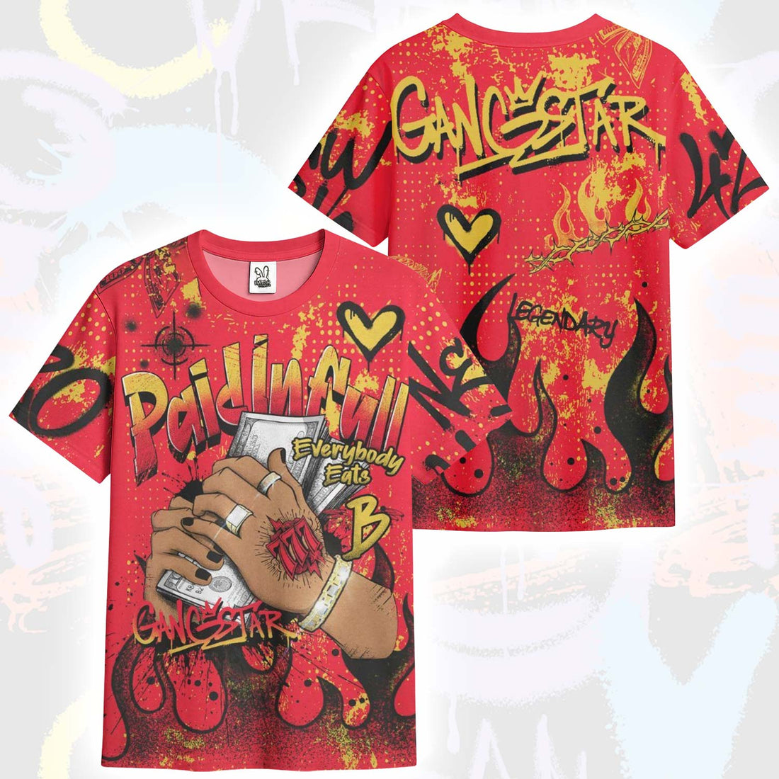 Lucky Money Paid In Full Graffiti KD 18 Air Bakin T-Shirt
