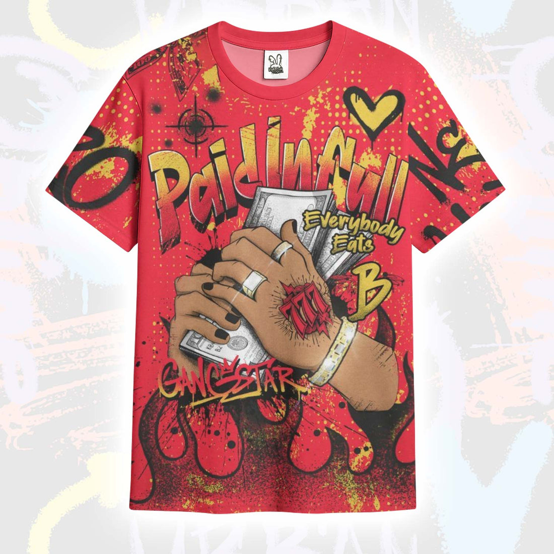 Lucky Money Paid In Full Graffiti KD 18 Air Bakin T-Shirt