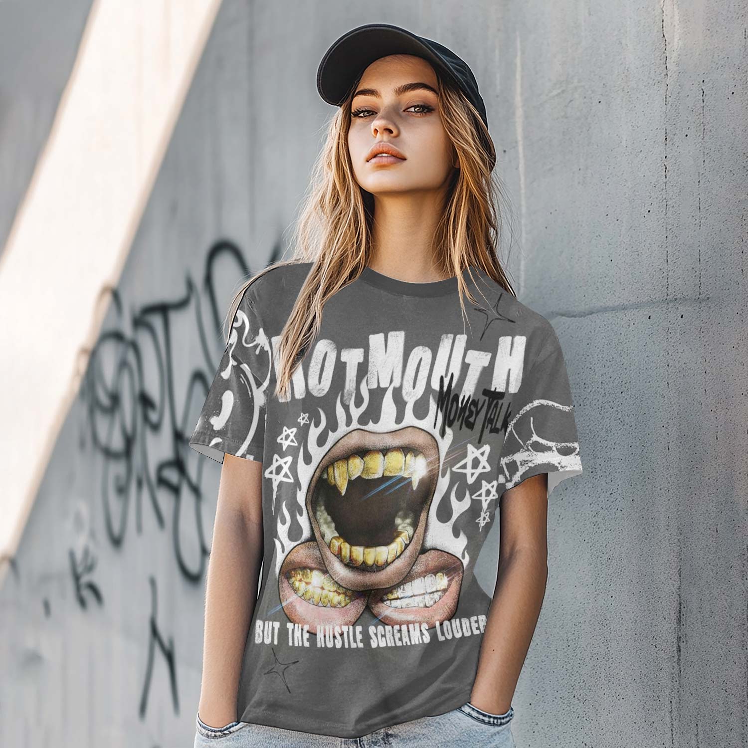 Mouth Burning Street Style Fear 4s T-Shirt