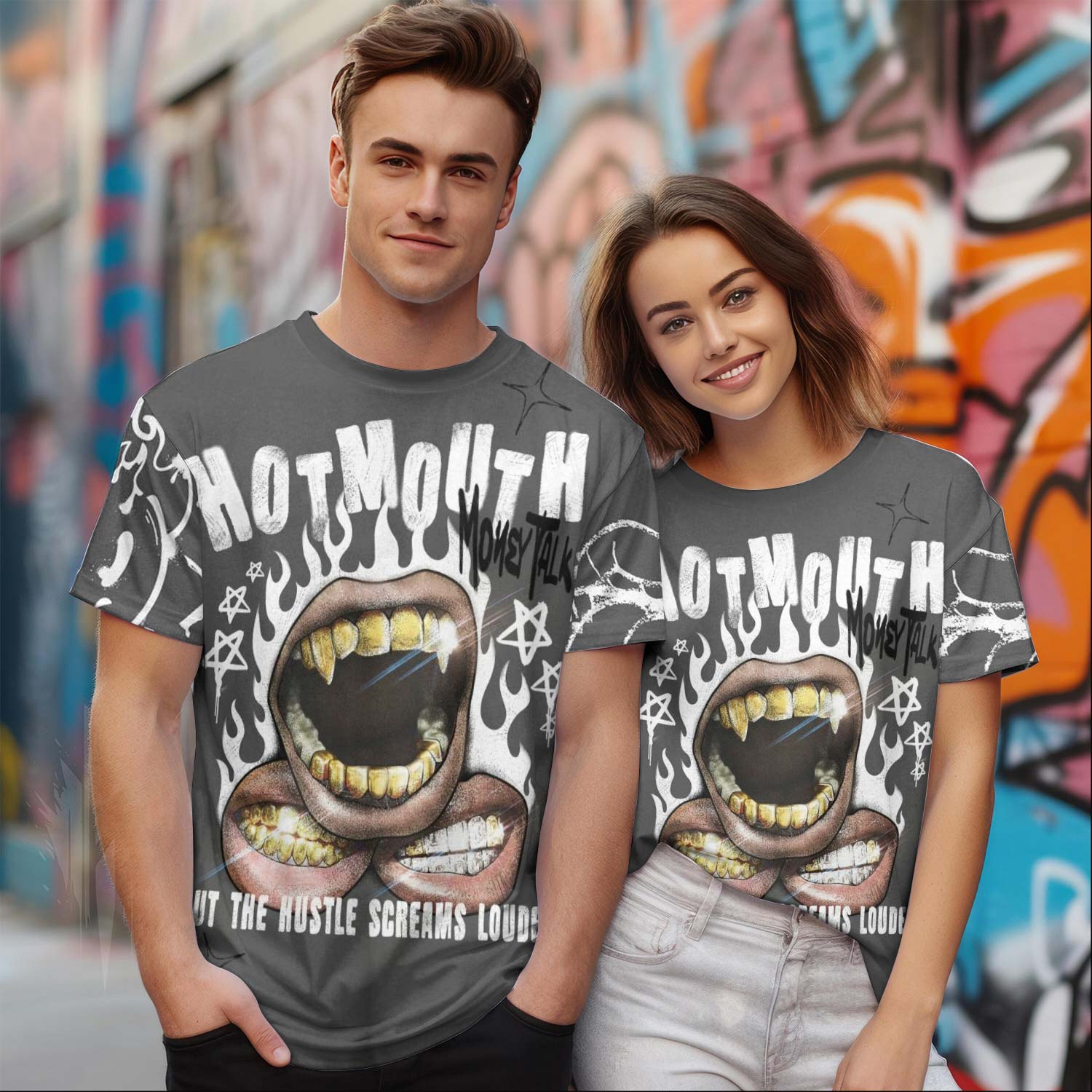 Mouth Burning Street Style Fear 4s T-Shirt