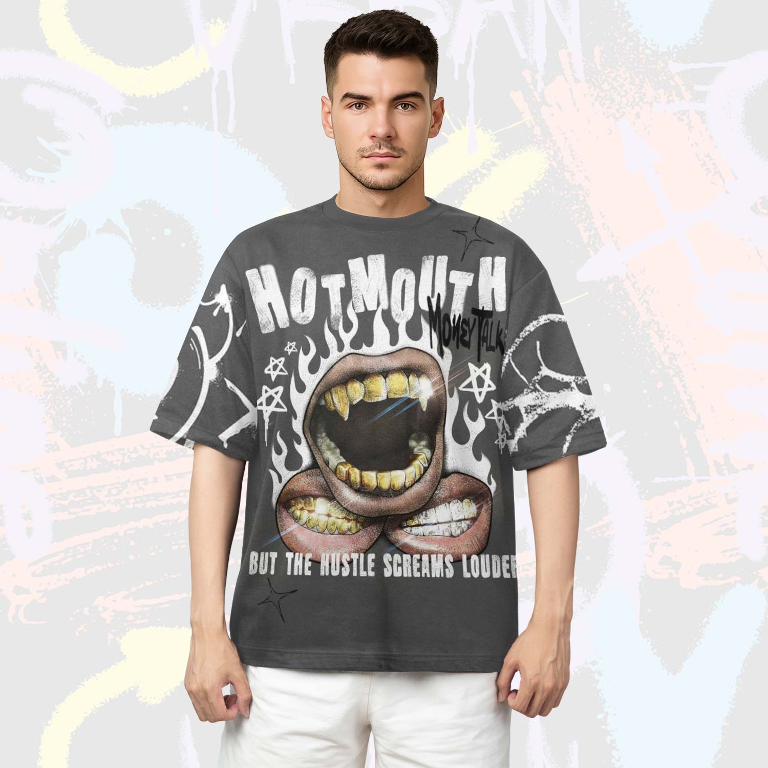 Mouth Burning Street Style Fear 4s T-Shirt