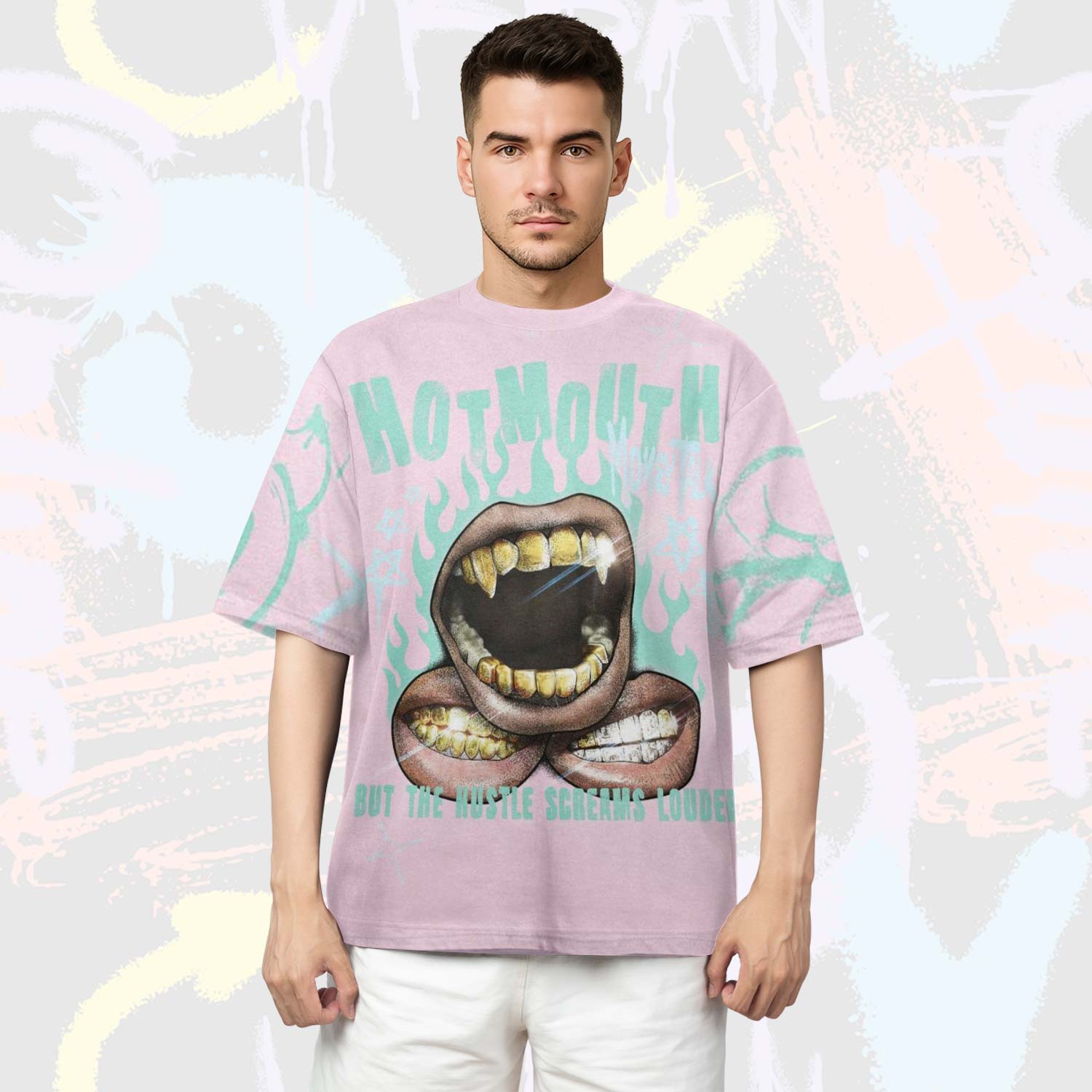 Mouth Burning Street Style Retro Easter 5s T-Shirt
