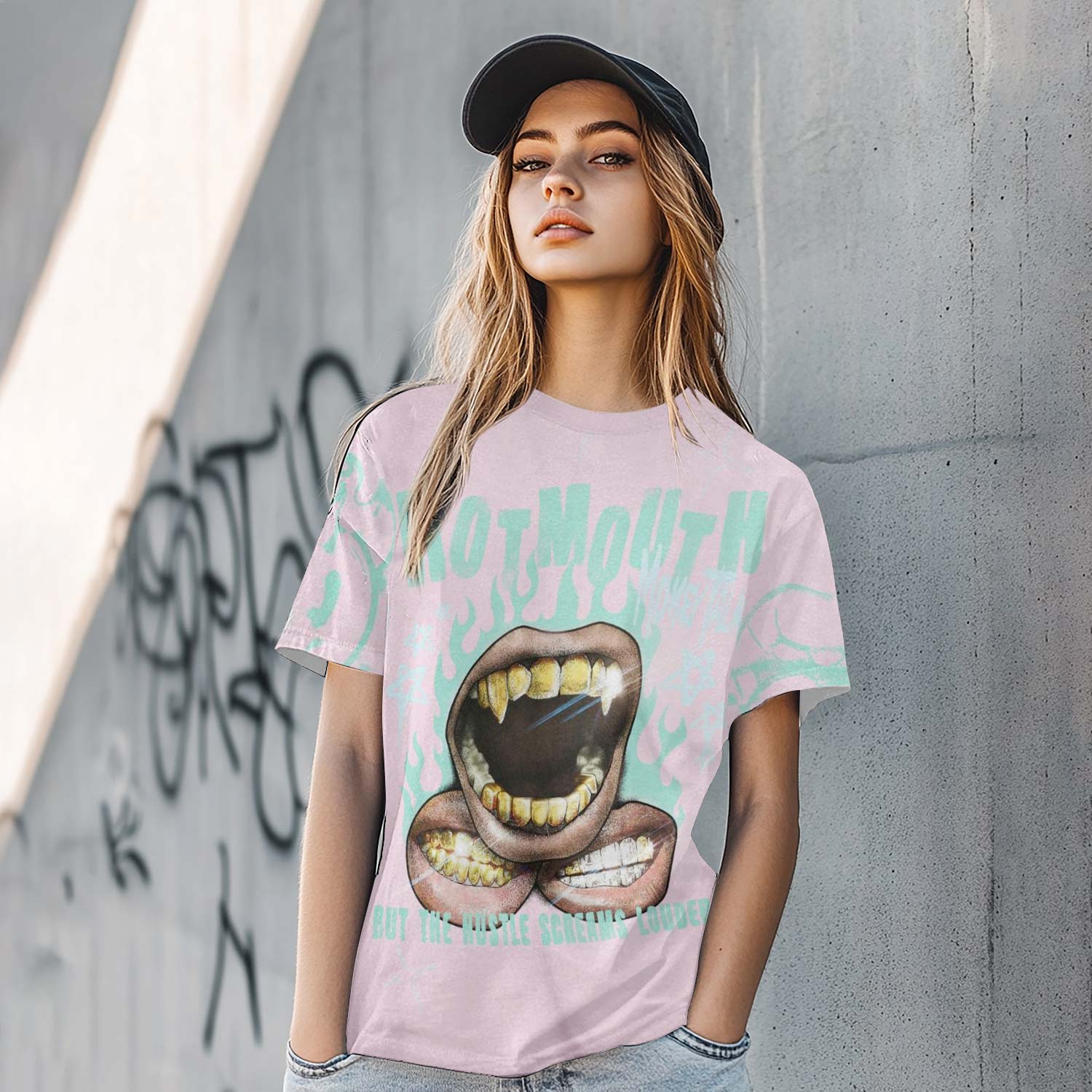Mouth Burning Street Style Retro Easter 5s T-Shirt