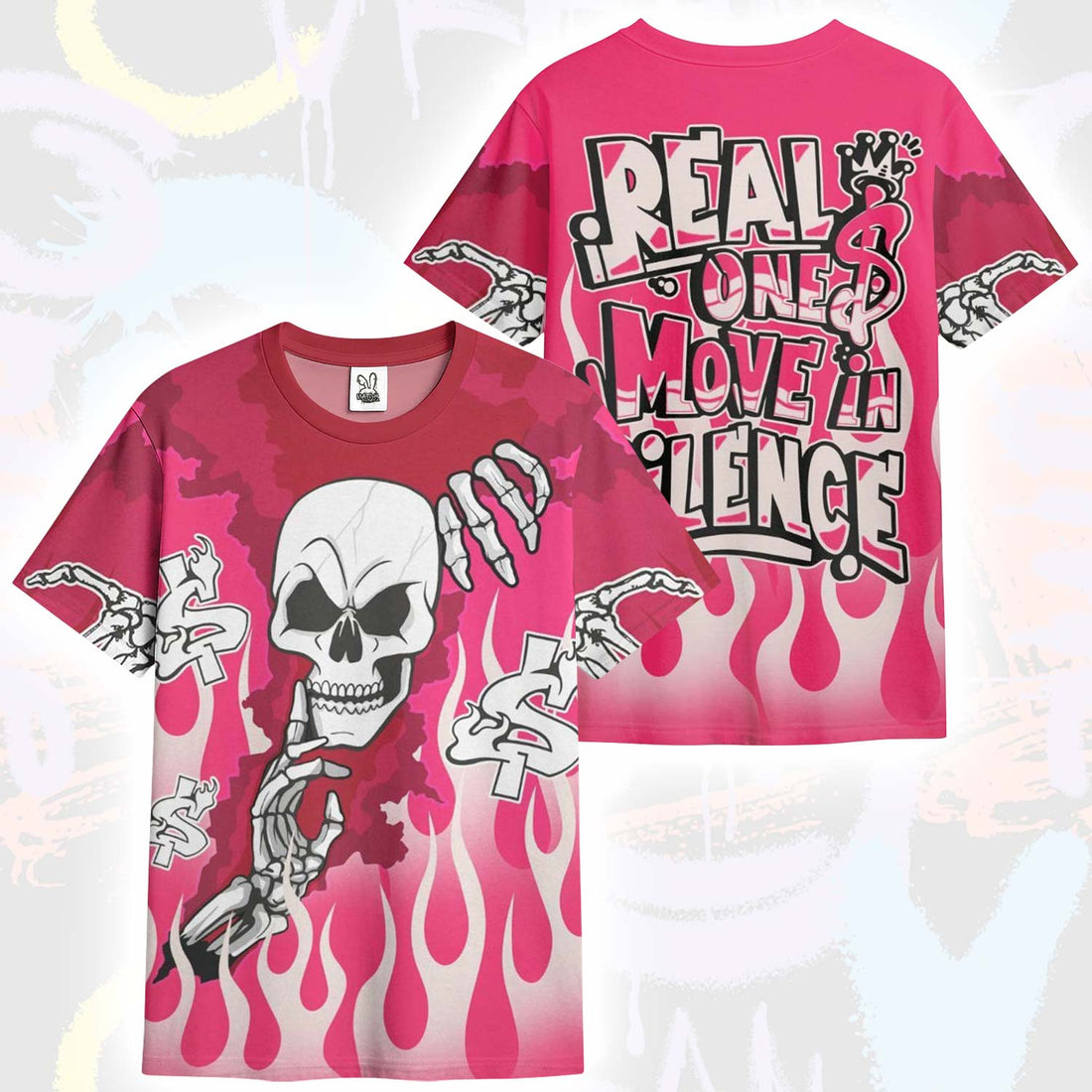Ones Move In Silence Graphic Trapped A'One Pink Aura T-Shirt