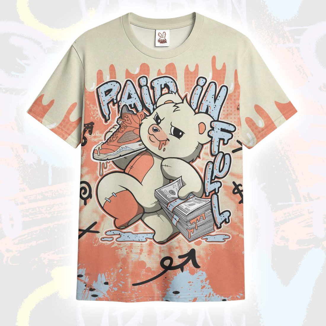 Paid In Full Moneys Bear DJ Khaled Crimson Bliss 5s T-Shirt
