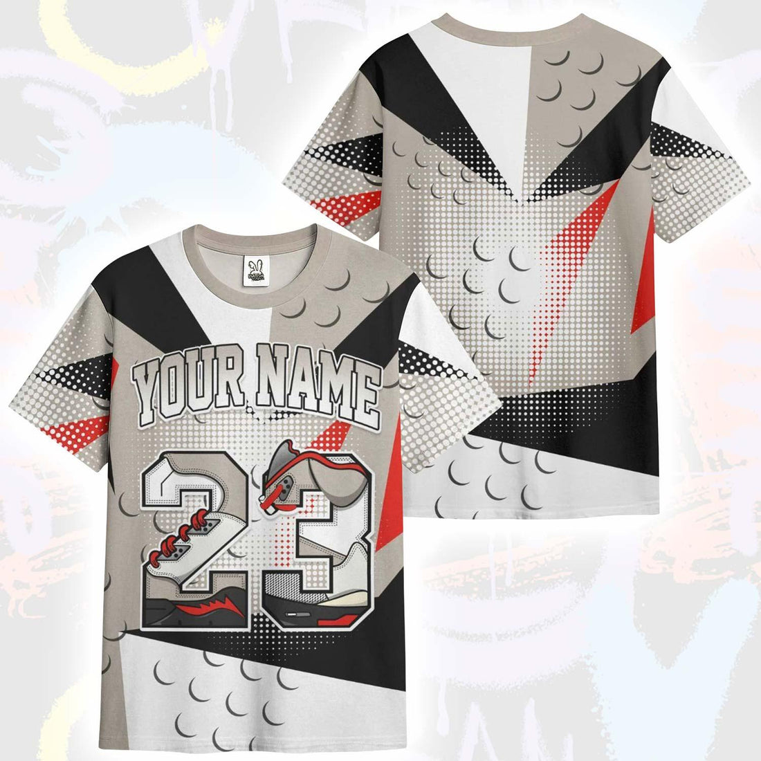 Poly Custom Name Number 23 Low OG Phantom 1s T-Shirt