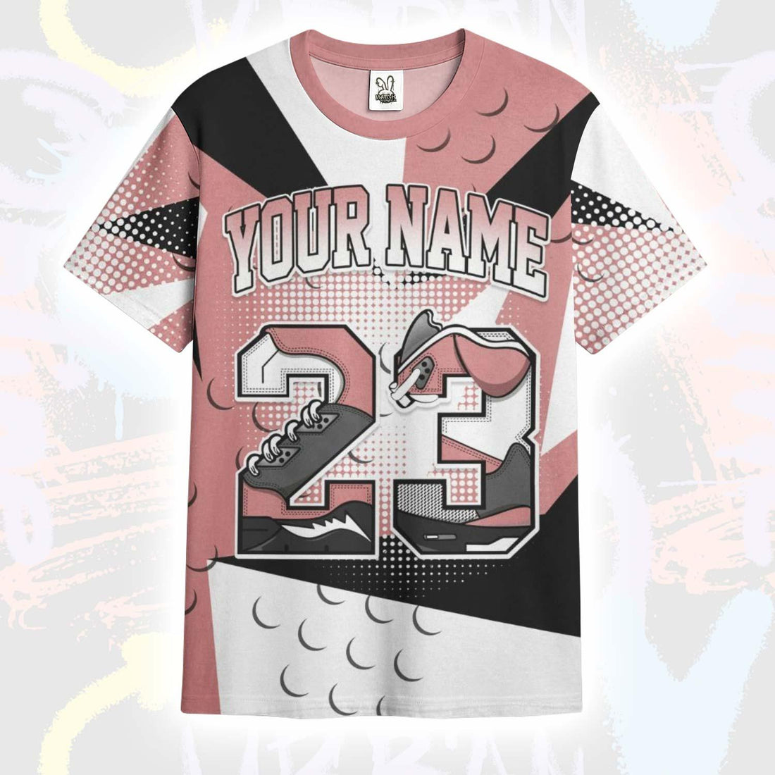 Poly Custom Name Number 23 Low OG Rust Pink 1s T-Shirt