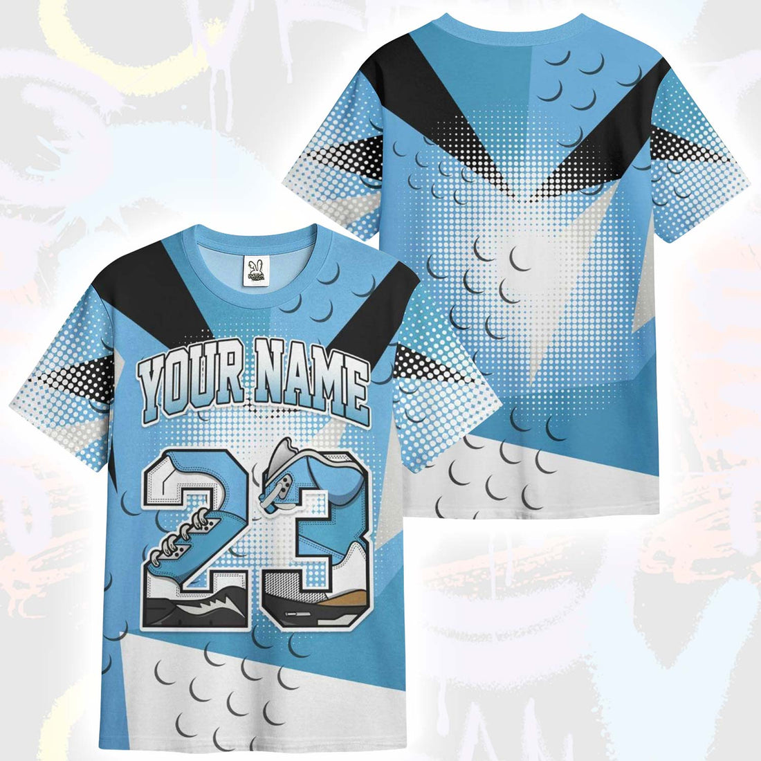 Poly Custom Name Number 23 SB Dunk Low University Blue T-Shirt