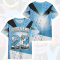 Poly Custom Name Number 23 SB Dunk Low University Blue T-Shirt