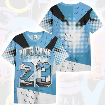 Poly Custom Name Number 23 SB Dunk Low University Blue T-Shirt