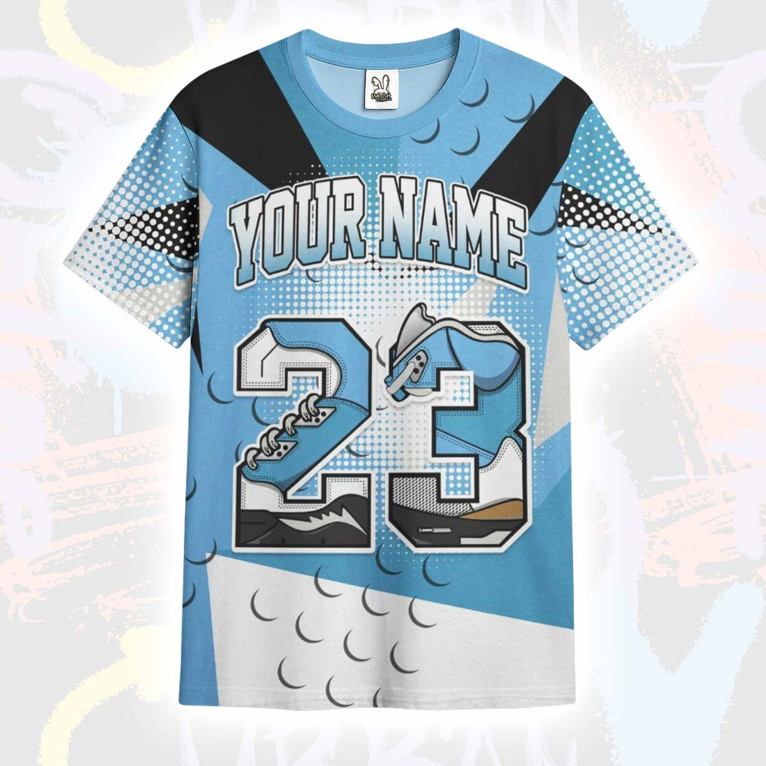 Poly Custom Name Number 23 SB Dunk Low University Blue T-Shirt