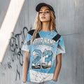 Poly Custom Name Number 23 SB Dunk Low University Blue T-Shirt
