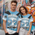 Poly Custom Name Number 23 SB Dunk Low University Blue T-Shirt