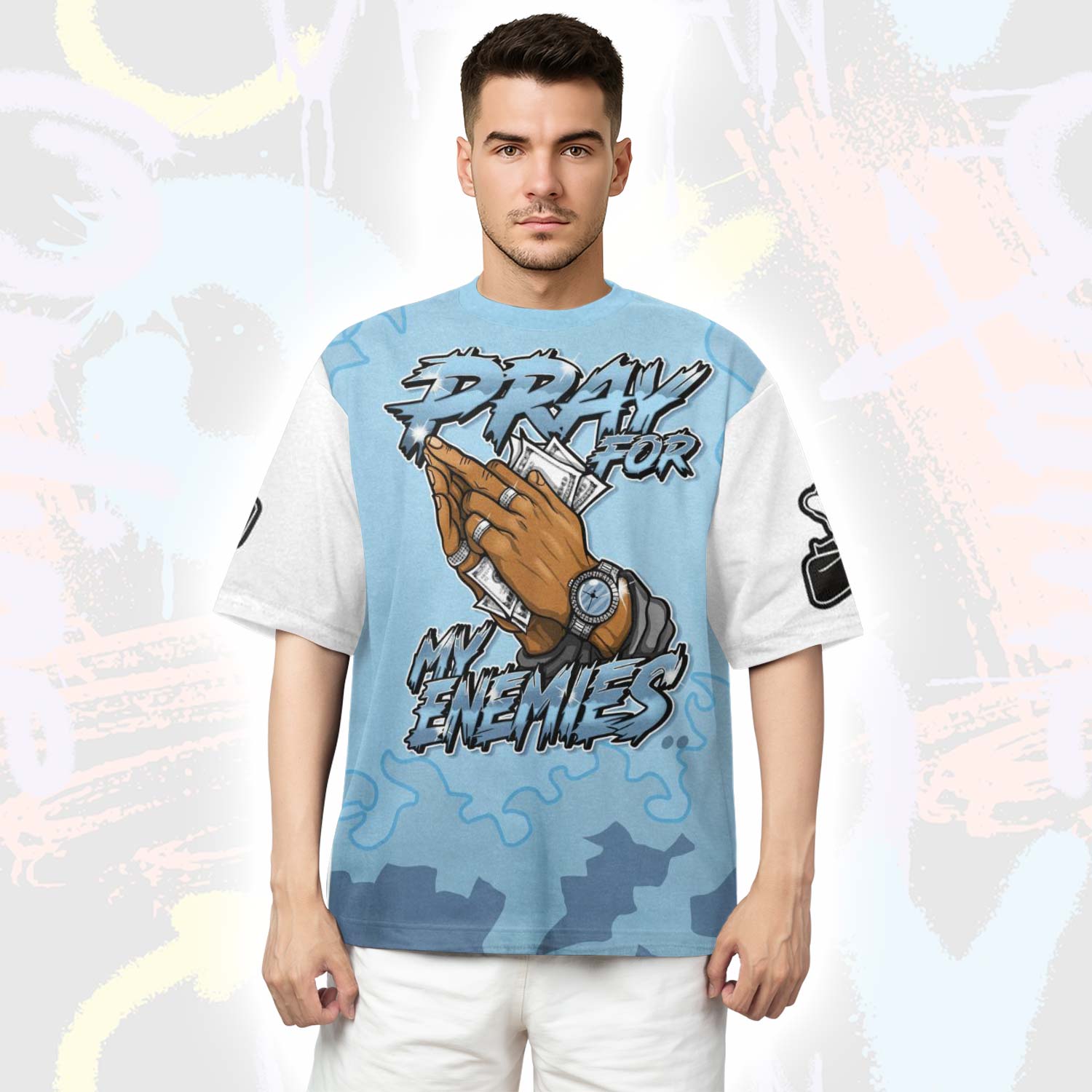 Pray For My Enemies Legend Blue 11s T-Shirt