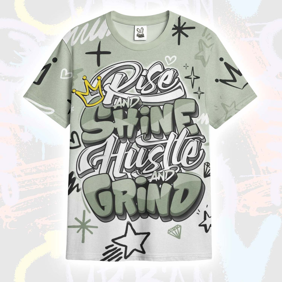 Rise Shine Hustle Grind Seafoam Sail 4s T-Shirt