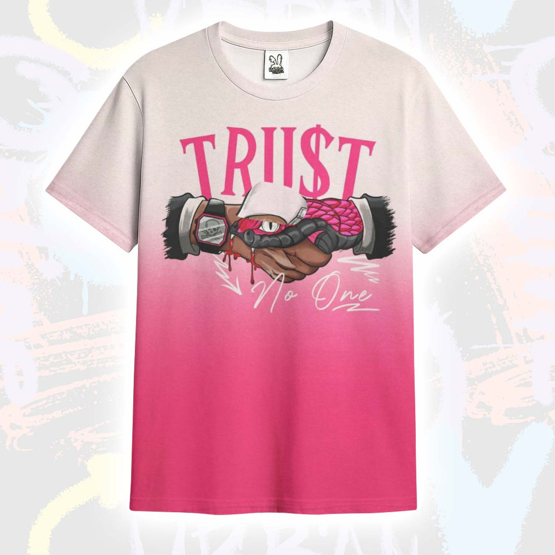 Snake Trust No One Drip A'One Pink Aura T-Shirt