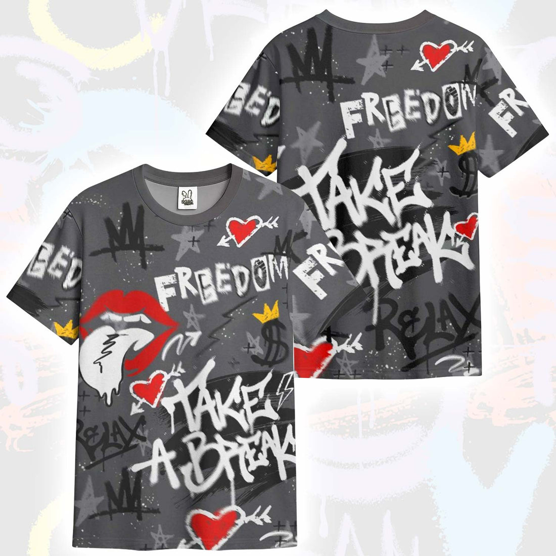 Take Break Freedom Graffiti Streetwear Fear 4s T-Shirt