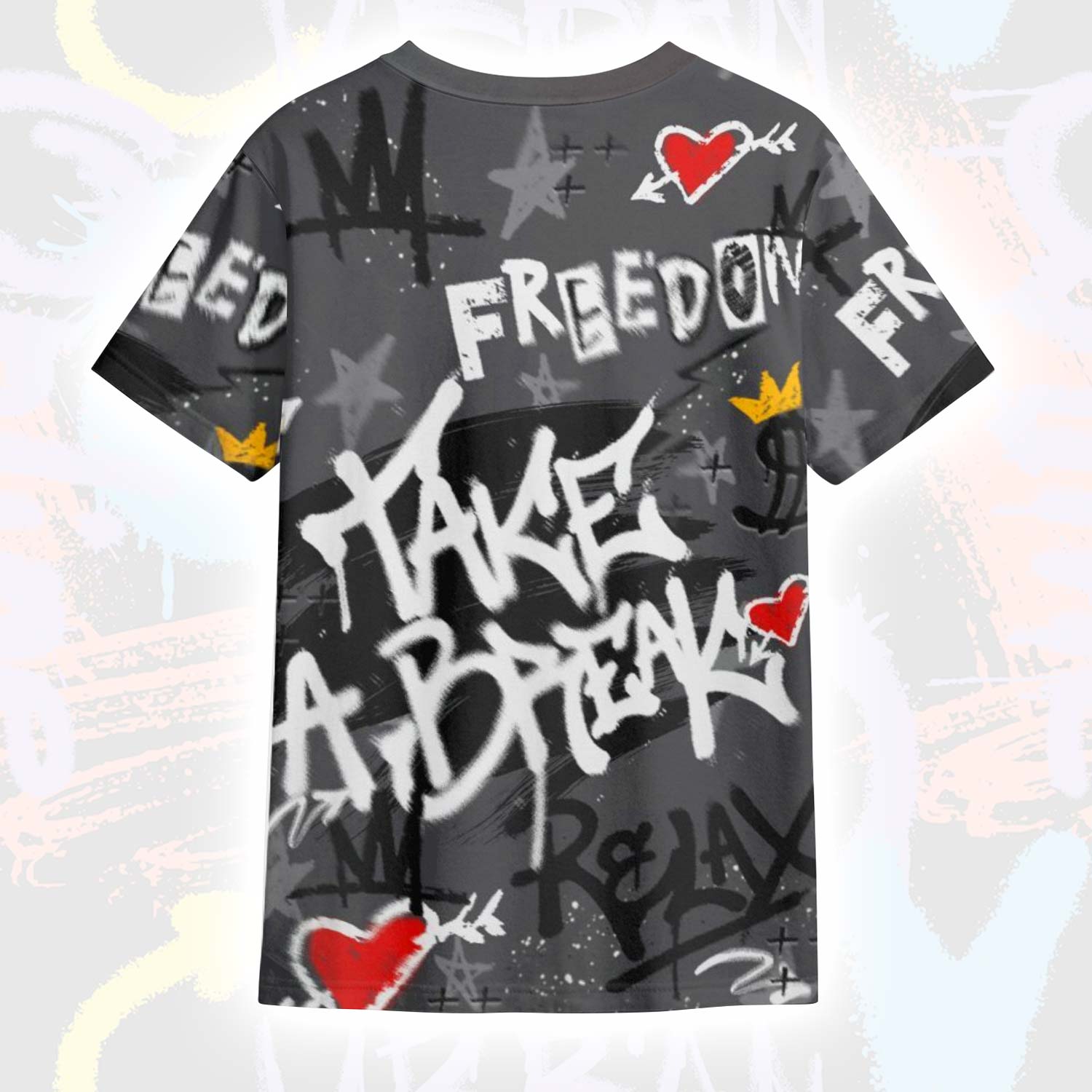 Take Break Freedom Graffiti Streetwear Fear 4s T-Shirt
